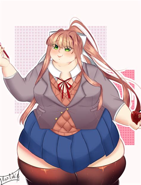 fat monika ddlc|Very Fat Monika with her normal clothes (fan edit).